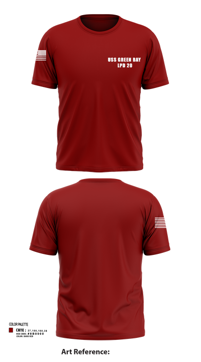 USS GREEN BAY LPD 20 4100581 Short Sleeve Performance Shirt - 104
