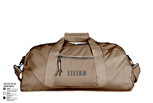 Duffle Bag, LILIAN, Army, Teamtime, Team time, sublimation, custom sports apparel, team uniforms, spirit wear, spiritwear, sports uniforms, custom shirts, team store, custom team store, fundraiser sports, apparel fundraiser