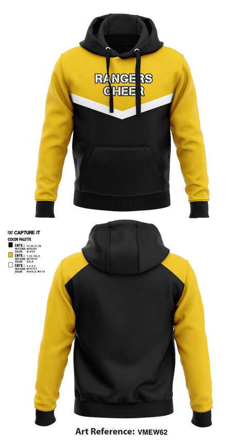 Hoodie, Rangers, Cheer, Teamtime, Team time, sublimation, custom sports apparel, team uniforms, spirit wear, spiritwear, sports uniforms, custom shirts, team store, custom team store, fundraiser sports, apparel fundraiser
