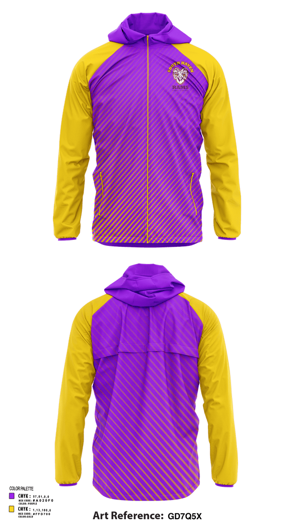 Windbreaker, South Haven Rocket Football, Football, Teamtime, Team time, sublimation, custom sports apparel, team uniforms, spirit wear, spiritwear, sports uniforms, custom shirts, team store, custom team store, fundraiser sports, apparel fundraiser