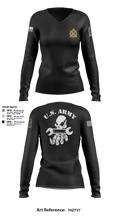 411TH CBRN COMPANY411TH CBRN COMPANY411TH CHEMICAL COMPANY 16775376 Women's Long Sleeve V-neck Shirt - 3