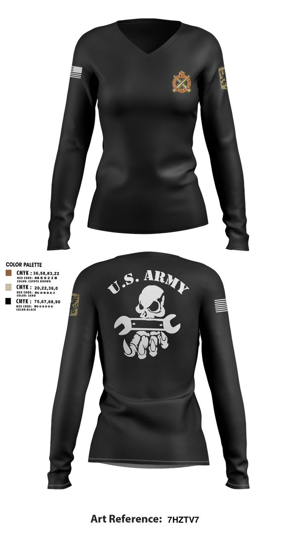 Womens Long Sleeve Vneck Shirt, 411TH CBRN COMPANY411TH CBRN COMPANY411TH CHEMICAL COMPANY, Army, Teamtime, Team time, sublimation, custom sports apparel, team uniforms, spirit wear, spiritwear, sports uniforms, custom shirts, team store, custom team store, fundraiser sports, apparel fundraiser
