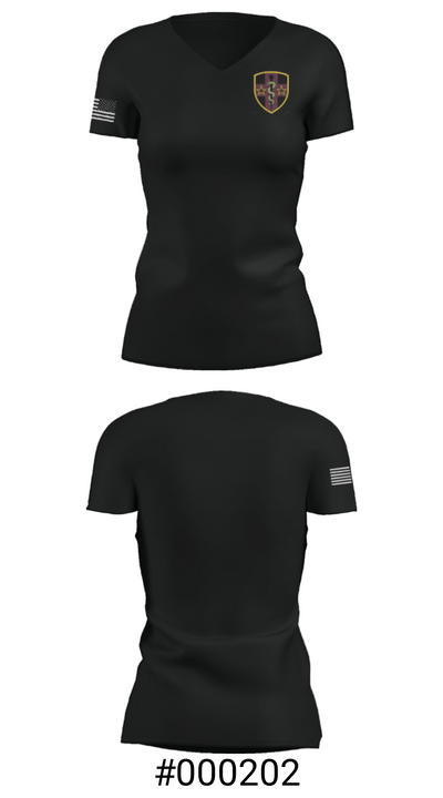 7454 MORU 90007271 Women's Short Sleeve V-neck Shirt - 4