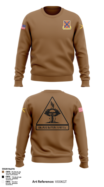 C BTRY 1/107 FA 56836205 Crew Neck Sweatshirt - 4