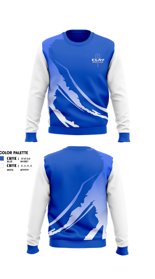Crew Neck Sweatshirt, Clay High School Wrestling, Wrestling, Teamtime, Team time, sublimation, custom sports apparel, team uniforms, spirit wear, spiritwear, sports uniforms, custom shirts, team store, custom team store, fundraiser sports, apparel fundraiser