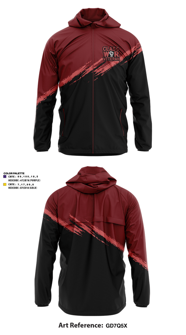 Windbreaker, Class War Veterans, E-Sports, Teamtime, Team time, sublimation, custom sports apparel, team uniforms, spirit wear, spiritwear, sports uniforms, custom shirts, team store, custom team store, fundraiser sports, apparel fundraiser