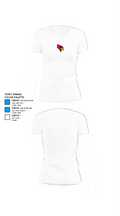 Central Junior High School Golf 27660603 Women's Short Sleeve V-neck Shirt - 18
