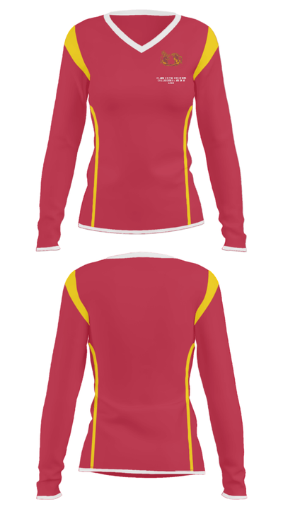 Claremont-Mudd-Scripps College Stags & Athenas logo 86983975 Women's Long Sleeve V-neck Shirt - 33