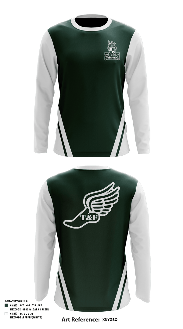 Long Sleeve Performance Shirt, FACS Crusaders, Track & Field, Teamtime, Team time, sublimation, custom sports apparel, team uniforms, spirit wear, spiritwear, sports uniforms, custom shirts, team store, custom team store, fundraiser sports, apparel fundraiser