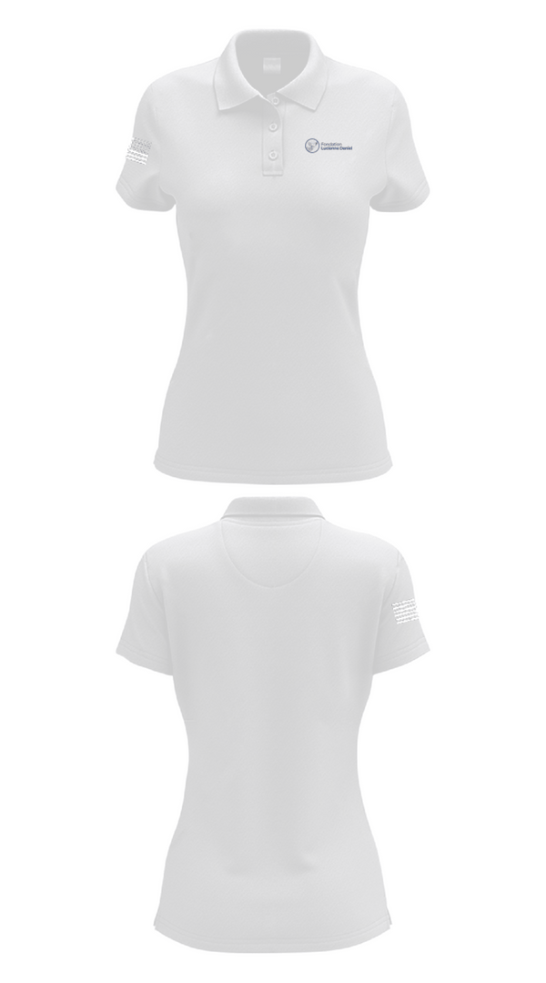 Womens Short Sleeve Performance Polo, Lucienne Daniel Fondation, , Teamtime, Team time, sublimation, custom sports apparel, team uniforms, spirit wear, spiritwear, sports uniforms, custom shirts, team store, custom team store, fundraiser sports, apparel fundraiser
