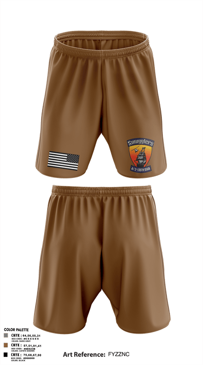 A/2135th GSAB “SMUGGLERS” 66831514 Athletic Shorts With Pockets - 2