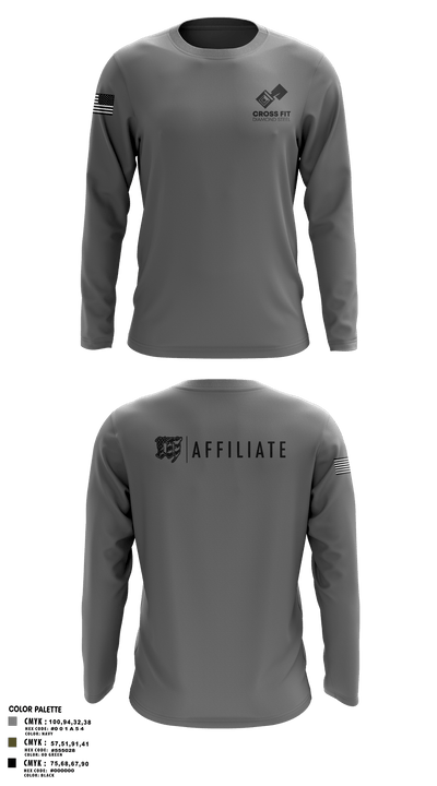 CrossFit Diamond Steel 93169712 Long Sleeve Performance Shirt - 1