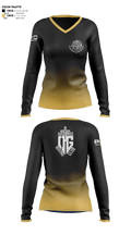 OG HASTINGS BOXING CLUB 17726644 Women's Long Sleeve V-neck Shirt -1 1