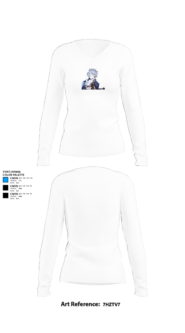 Women's Long Sleeve Vneck Shirt, Rockets, Men's Basketball, Teamtime, Team time, sublimation, custom sports apparel, team uniforms, spirit wear, spiritwear, sports uniforms, custom shirts, team store, custom team store, fundraiser sports, apparel fundraiser