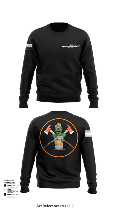 91 Bravo 3173818 Crew Neck Sweatshirt - 114