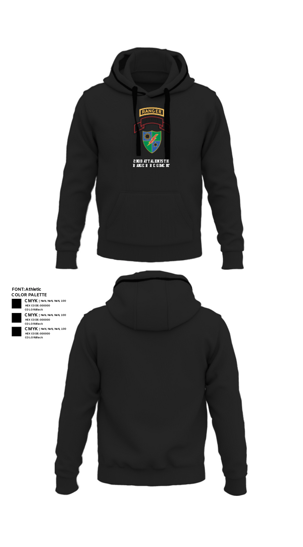 Hoodie, 2nd Battalion 75th Ranger Regiment, , Teamtime, Team time, sublimation, custom sports apparel, team uniforms, spirit wear, spiritwear, sports uniforms, custom shirts, team store, custom team store, fundraiser sports, apparel fundraiser