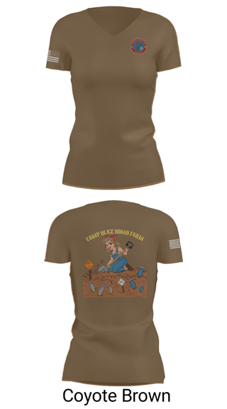 Women's Short Sleeve Vneck Shirt, MCB Camp Blaz Ordnance, Marines, Teamtime, Team time, sublimation, custom sports apparel, team uniforms, spirit wear, spiritwear, sports uniforms, custom shirts, team store, custom team store, fundraiser sports, apparel fundraiser
