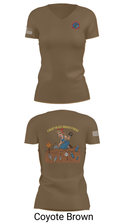 MCB Camp Blaz Ordnance 73476063 Women's Short Sleeve V-neck Shirt - 8