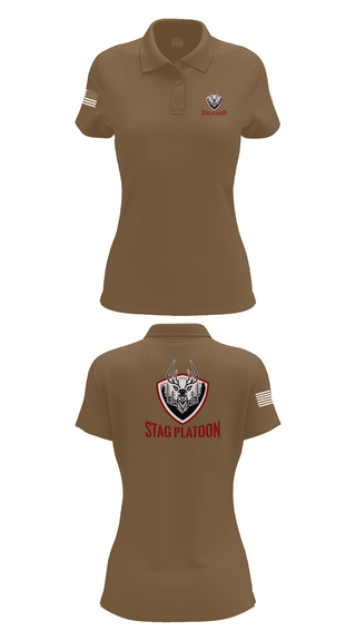 Womens Short Sleeve Performance Polo, Eagle troop 2/2, Army, Teamtime, Team time, sublimation, custom sports apparel, team uniforms, spirit wear, spiritwear, sports uniforms, custom shirts, team store, custom team store, fundraiser sports, apparel fundraiser