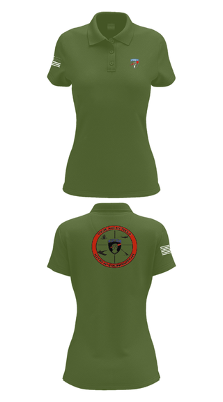 Womens Short Sleeve Performance Polo, FiST, Army, Teamtime, Team time, sublimation, custom sports apparel, team uniforms, spirit wear, spiritwear, sports uniforms, custom shirts, team store, custom team store, fundraiser sports, apparel fundraiser