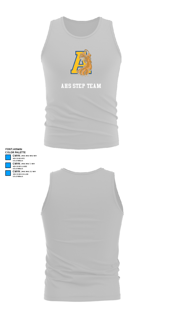 Tank Top, AHS STEP TEAM, Women's Soccer, Teamtime, Team time, sublimation, custom sports apparel, team uniforms, spirit wear, spiritwear, sports uniforms, custom shirts, team store, custom team store, fundraiser sports, apparel fundraiser