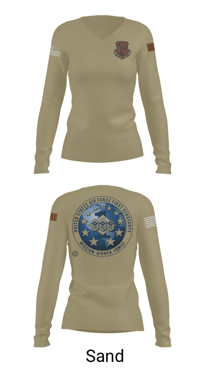 186 Air Refueling Wing 26529020 Women's Long Sleeve V-neck Shirt - 97