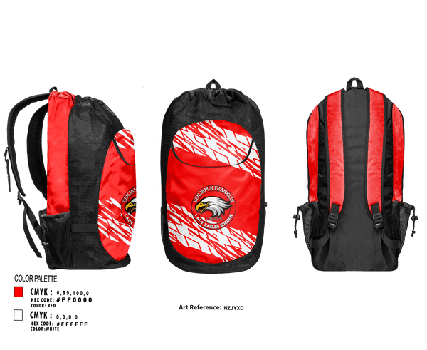 Gear Bag, Benjamin Franklin Middle School Soccer, Men's Soccer, Teamtime, Team time, sublimation, custom sports apparel, team uniforms, spirit wear, spiritwear, sports uniforms, custom shirts, team store, custom team store, fundraiser sports, apparel fundraiser