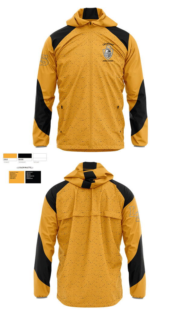 Windbreaker, Lutheran High School South Cross Country, Cross Country, Teamtime, Team time, sublimation, custom sports apparel, team uniforms, spirit wear, spiritwear, sports uniforms, custom shirts, team store, custom team store, fundraiser sports, apparel fundraiser