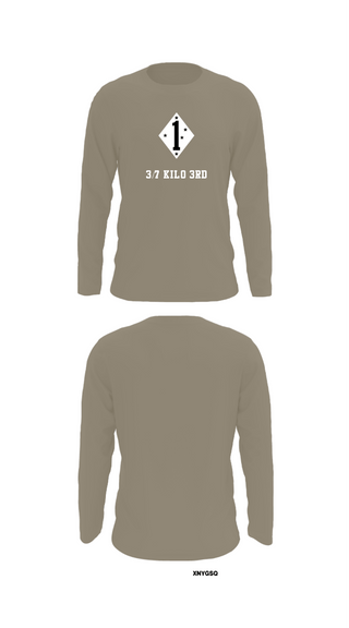 Long Sleeve Performance Shirt, 3/7 Kilo 3rd, Marines, Teamtime, Team time, sublimation, custom sports apparel, team uniforms, spirit wear, spiritwear, sports uniforms, custom shirts, team store, custom team store, fundraiser sports, apparel fundraiser