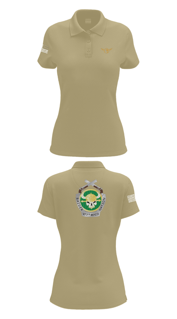 Womens Short Sleeve Performance Polo, 977 MP CO, Army, Teamtime, Team time, sublimation, custom sports apparel, team uniforms, spirit wear, spiritwear, sports uniforms, custom shirts, team store, custom team store, fundraiser sports, apparel fundraiser