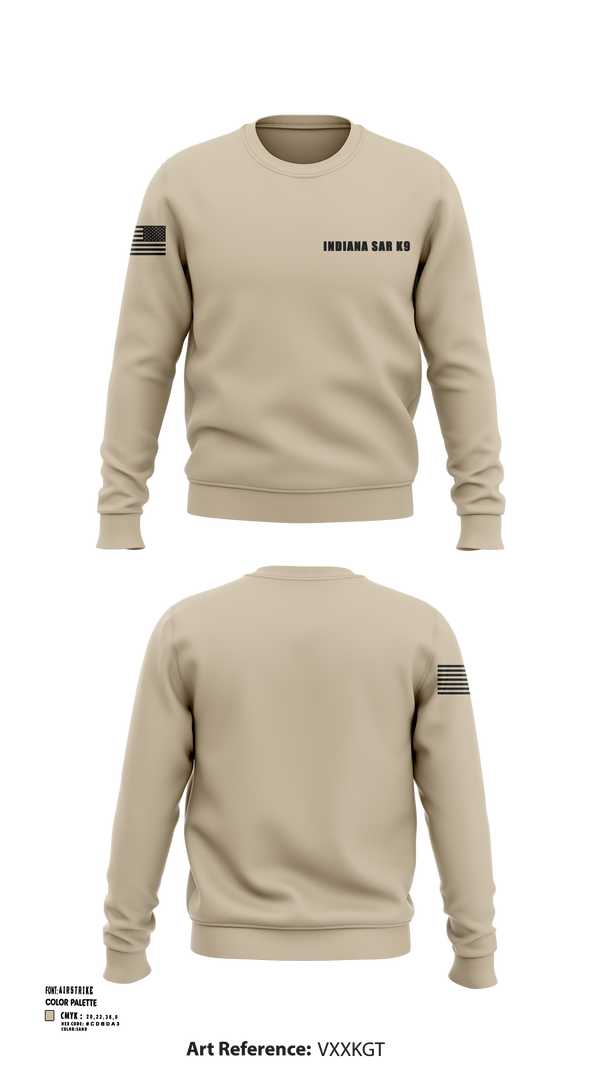 Crew Neck Sweatshirt, Indiana SAR K9, , Teamtime, Team time, sublimation, custom sports apparel, team uniforms, spirit wear, spiritwear, sports uniforms, custom shirts, team store, custom team store, fundraiser sports, apparel fundraiser