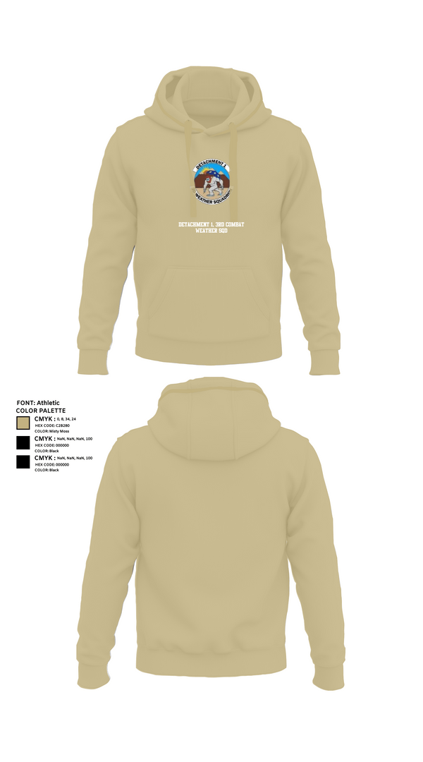 Hoodie, Detachment 1, 3rd Combat Weather Sqd, Air Force, Teamtime, Team time, sublimation, custom sports apparel, team uniforms, spirit wear, spiritwear, sports uniforms, custom shirts, team store, custom team store, fundraiser sports, apparel fundraiser