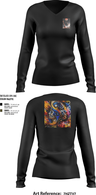 Womens Long Sleeve Vneck Shirt, Wicked Transformationz, , Teamtime, Team time, sublimation, custom sports apparel, team uniforms, spirit wear, spiritwear, sports uniforms, custom shirts, team store, custom team store, fundraiser sports, apparel fundraiser