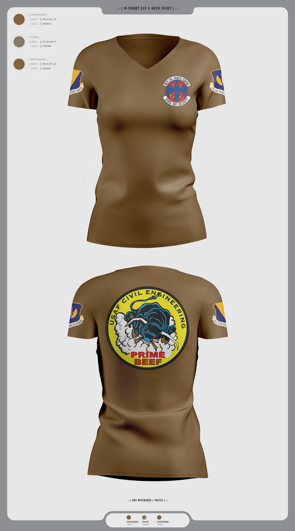 Womens Short Sleeve Vneck Shirt, 786th CES, Air Force, Teamtime, Team time, sublimation, custom sports apparel, team uniforms, spirit wear, spiritwear, sports uniforms, custom shirts, team store, custom team store, fundraiser sports, apparel fundraiser