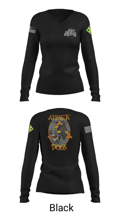 B Co 404th ASB 81436788 Women's Long Sleeve V-neck Shirt - 13