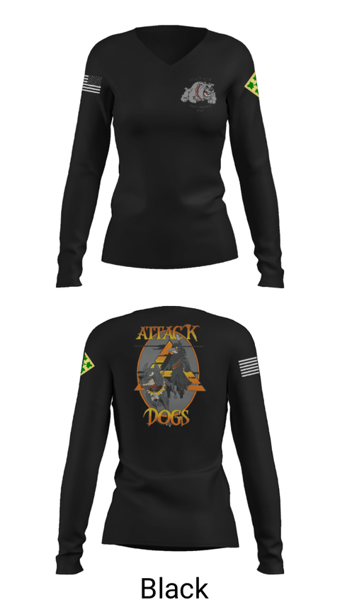 Women's Long Sleeve Vneck Shirt, B Co 404th ASB, Army, Teamtime, Team time, sublimation, custom sports apparel, team uniforms, spirit wear, spiritwear, sports uniforms, custom shirts, team store, custom team store, fundraiser sports, apparel fundraiser
