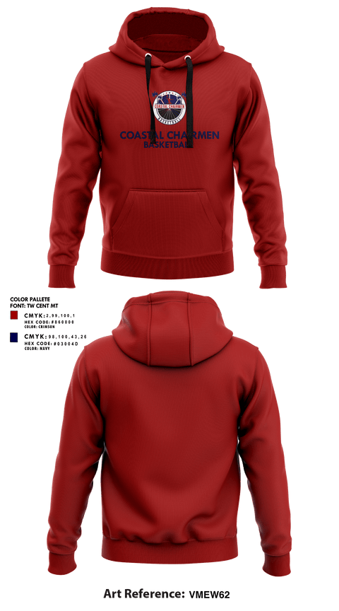 Hoodie, Coastal Chairmen, Men's Basketball, Teamtime, Team time, sublimation, custom sports apparel, team uniforms, spirit wear, spiritwear, sports uniforms, custom shirts, team store, custom team store, fundraiser sports, apparel fundraiser