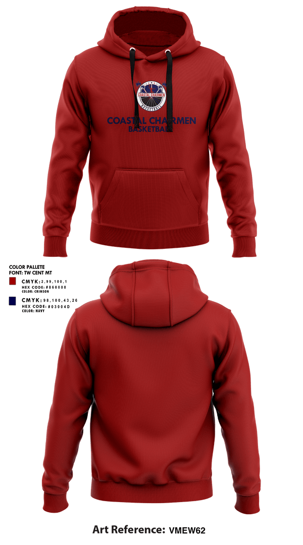 Hoodie, Coastal Chairmen, Men's Basketball, Teamtime, Team time, sublimation, custom sports apparel, team uniforms, spirit wear, spiritwear, sports uniforms, custom shirts, team store, custom team store, fundraiser sports, apparel fundraiser