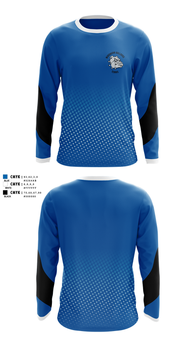 Woodburn Bulldogs 46725617 Long Sleeve Performance Shirt 1