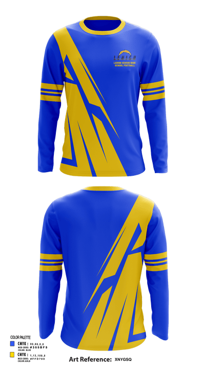 Lehigh Senior High School Football 27780018 Long Sleeve Performance Shirt - 136