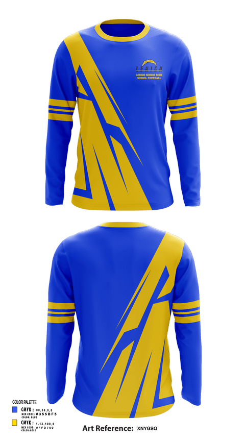 Long Sleeve Performance Shirt, Lehigh Senior High School Football, Football, Teamtime, Team time, sublimation, custom sports apparel, team uniforms, spirit wear, spiritwear, sports uniforms, custom shirts, team store, custom team store, fundraiser sports, apparel fundraiser