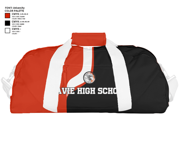 Duffle Bag, Davie High School, Tennis, Teamtime, Team time, sublimation, custom sports apparel, team uniforms, spirit wear, spiritwear, sports uniforms, custom shirts, team store, custom team store, fundraiser sports, apparel fundraiser