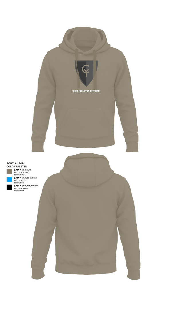 Hoodie, 38th Infantry Division, , Teamtime, Team time, sublimation, custom sports apparel, team uniforms, spirit wear, spiritwear, sports uniforms, custom shirts, team store, custom team store, fundraiser sports, apparel fundraiser