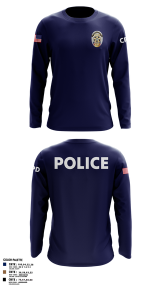 Long Sleeve Performance Shirt, Carrollton Police Department, Police, Teamtime, Team time, sublimation, custom sports apparel, team uniforms, spirit wear, spiritwear, sports uniforms, custom shirts, team store, custom team store, fundraiser sports, apparel fundraiser