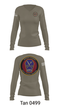 345 TRS 70386856 Women's Long Sleeve V-neck Shirt - 77