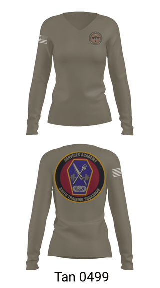 Womens Long Sleeve Vneck Shirt, 345 TRS, Air Force, Teamtime, Team time, sublimation, custom sports apparel, team uniforms, spirit wear, spiritwear, sports uniforms, custom shirts, team store, custom team store, fundraiser sports, apparel fundraiser