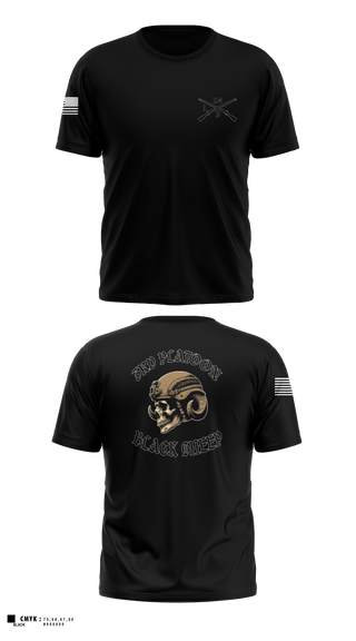 Short Sleeve Performance Shirt, 3rd PLT Black SheepDelta company 114, Army, Teamtime, Team time, sublimation, custom sports apparel, team uniforms, spirit wear, spiritwear, sports uniforms, custom shirts, team store, custom team store, fundraiser sports, apparel fundraiser