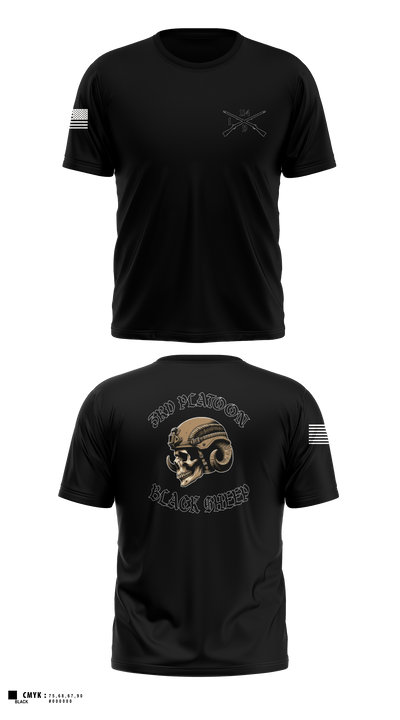 3rd PLT Black Sheep 32884167 Short Sleeve Performance Shirt - 85