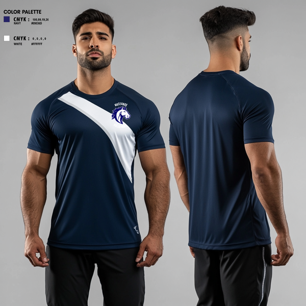 Short Sleeve Performance Shirt, Mustangs Volleyball, Men's Volleyball, Teamtime, Team time, sublimation, custom sports apparel, team uniforms, spirit wear, spiritwear, sports uniforms, custom shirts, team store, custom team store, fundraiser sports, apparel fundraiser
