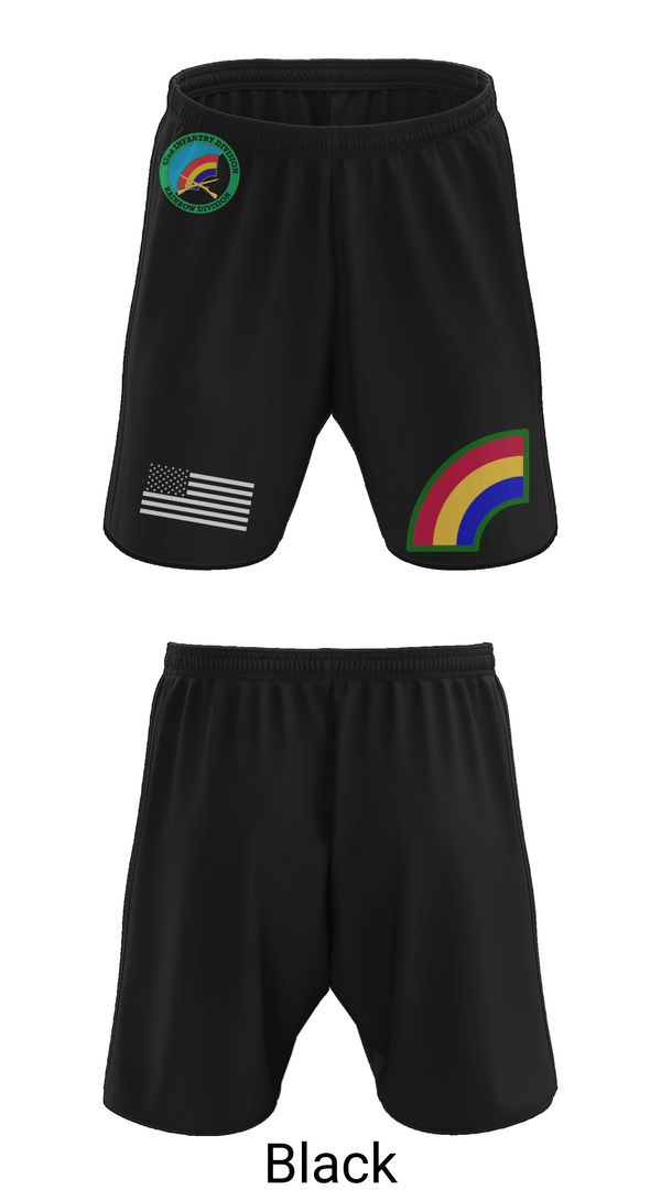 Athletic Shorts With Pockets, 42nd ID, Army, Teamtime, Team time, sublimation, custom sports apparel, team uniforms, spirit wear, spiritwear, sports uniforms, custom shirts, team store, custom team store, fundraiser sports, apparel fundraiser